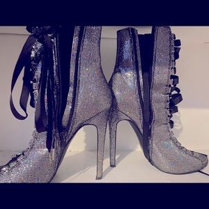 Steve Madden lace up high heel stiletto boots